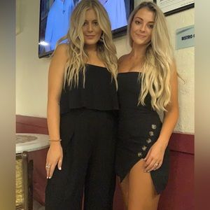 Strapless Black Dress w Slit